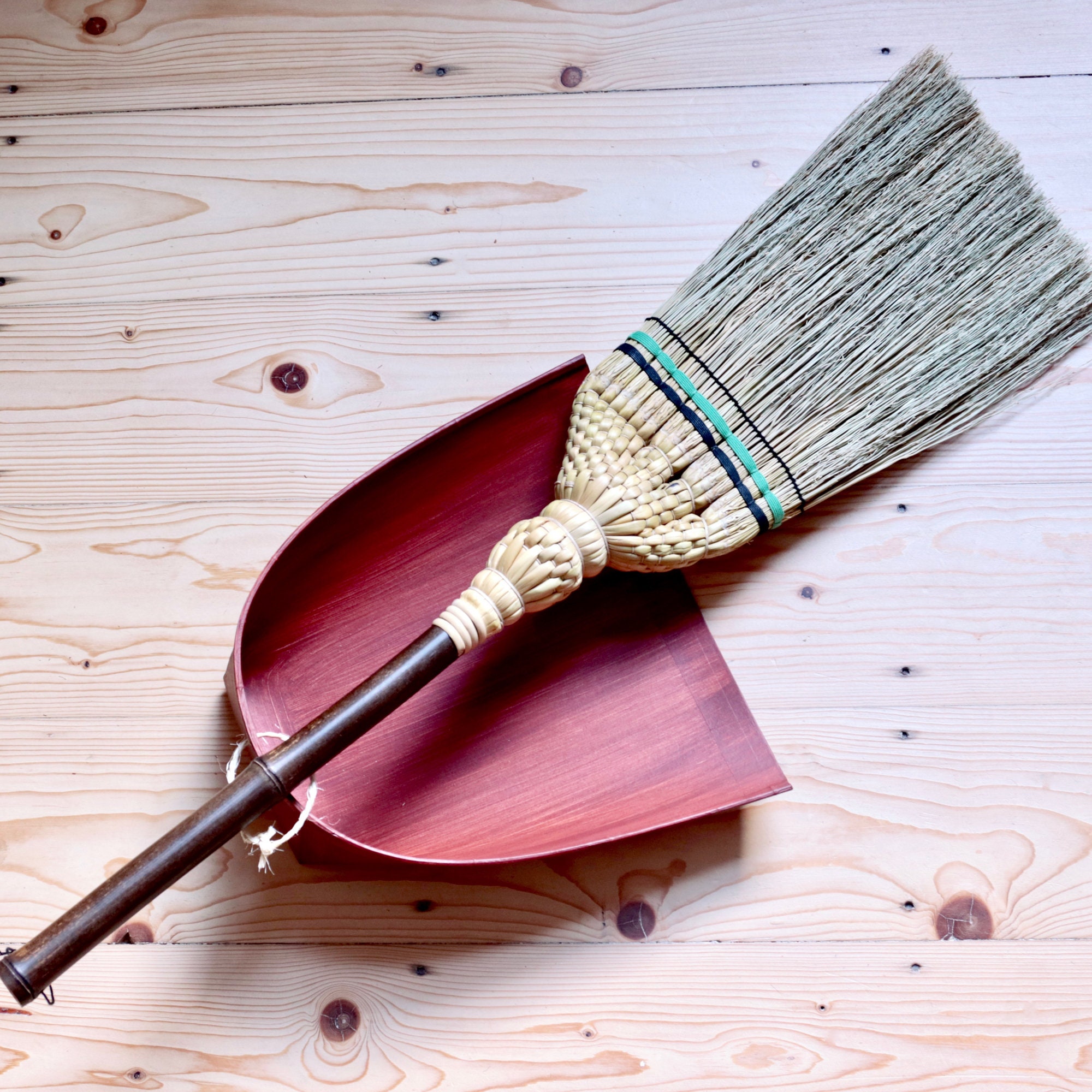 Large Japanese Dustpan / Harimi / Kakishibu Persimmon Dyed / Eco