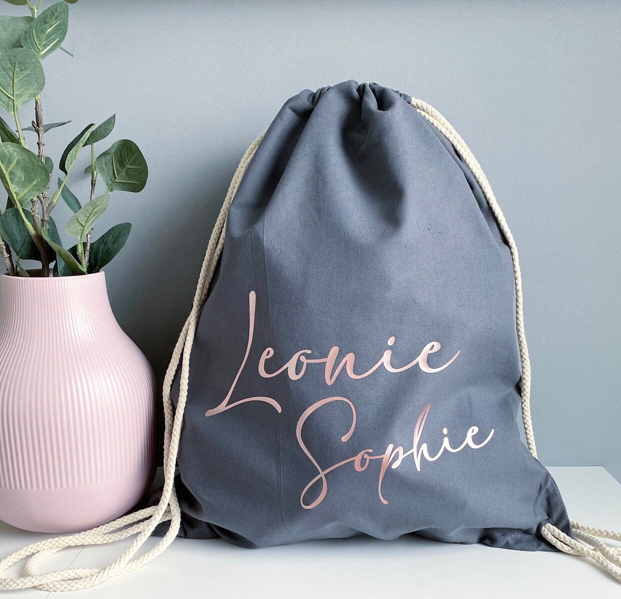 Turnbeutel „Beste Mama“ – Personalisierbarer Baumwoll-Rucksack Mit Kordelzug – 12 Liter, 37x46 Cm