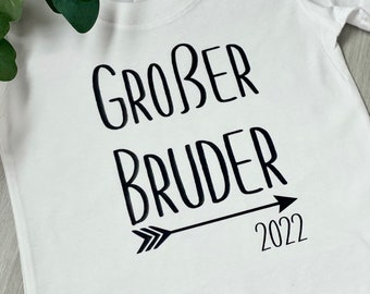 T-Shirt Großer Bruder 2023 2024 | Kleiner Bruder | Geschwister Shirts |Schwangerschaftsverkündung | bedruckt in Wunschfarbe | JomaroDesign