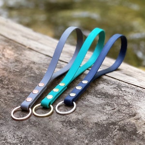 Llavero de pulsera impermeable de 1/2", cuero vegano, cuero sintético, llavero de biotano