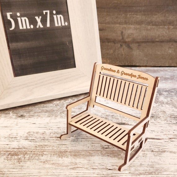 Personalized 2024 wooden bench