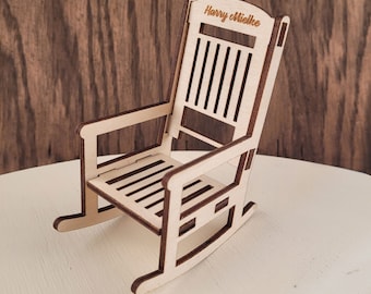 Personalized Mini Rocking Chairs  - For Wedding Day Memorial table, Christmas, Quinceanera, sweet sixteen, or other special occasions