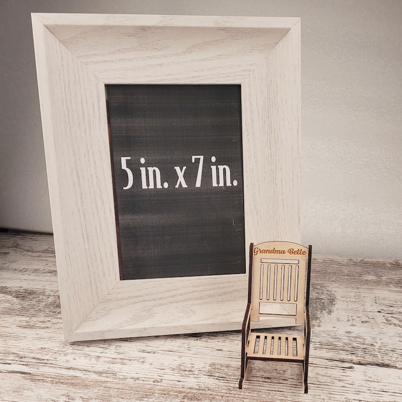 Personalized miniature rocking chair for memorial table at weddings, Christmas, memorial day, Quinceanera, Sweet sixteen 16, and special occasions. personalized with loved ones whom have pasted or cannot attend event. wedding decoration, wedding gift