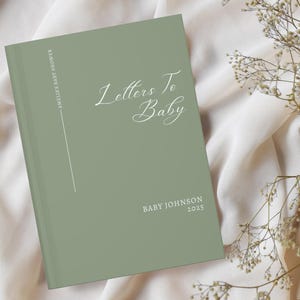 Libro de visitas para baby shower, Cartas para el bebé, Libro de firmas personalizado para baby shower, Querido bebé, Predicciones para el bebé, Libro de visitas de tapa dura mate