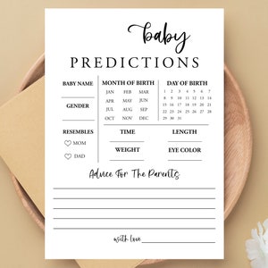 Predicciones para el nacimiento de bebés, actividades para baby shower, consejos para futuros padres, juegos para baby shower, estadísticas de nacimientos, consejos para baby shower (descarga instantánea)