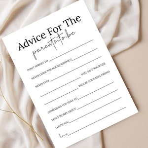 Consigli per i futuri genitori Attività per il baby shower, Parole di saggezza, Consigli per i neo-genitori, Parole di incoraggiamento, Download immediato