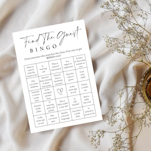 Bingo para baby shower, juego para romper el hielo, sociabilizar con los invitados, descarga instantánea