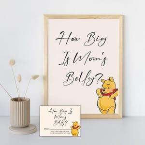 Gioco "Quanto è grande la pancia della mamma?" per il baby shower, Gioco "La pancia di Winnie-the-Pooh e il suo seminatore", Distanza intorno alla pancia della mamma, Download istantaneo di Pooh Bear