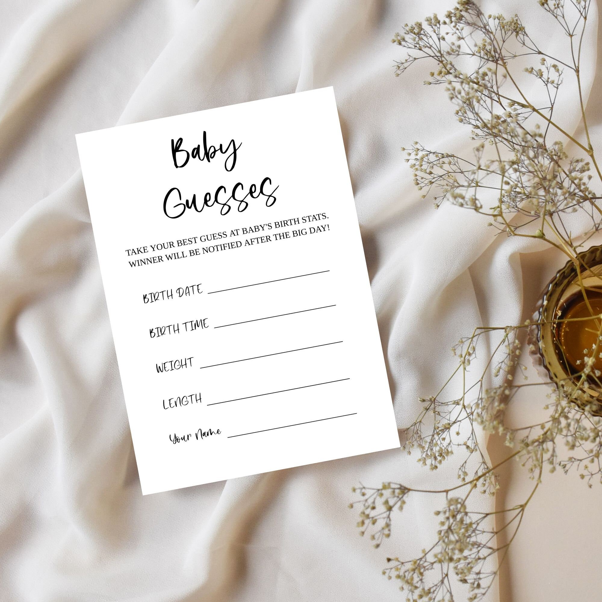 Baby Guesses Baby Stat's Card, Can You Guess the Baby's Birth Stats ...