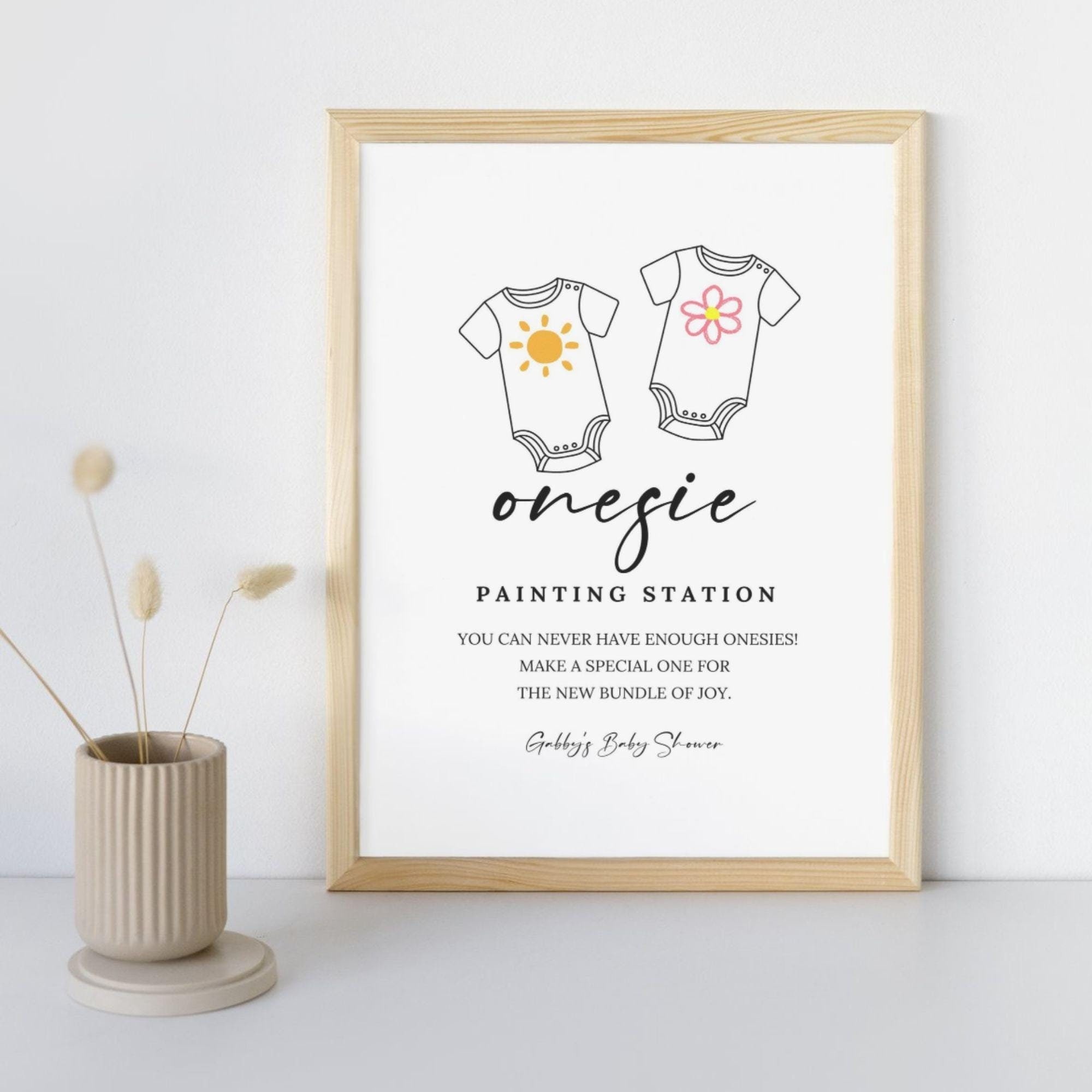 onesie-decorating-station-sign-paint-a-onesie-decorate-a-onesie-baby-shower-activity-onesie-painting-station-editable-canva-template-etsy