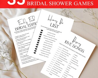 Printable Bridal Shower Games, Bride To Be Party Games Bundle, Editable Templates ( Digital Download )