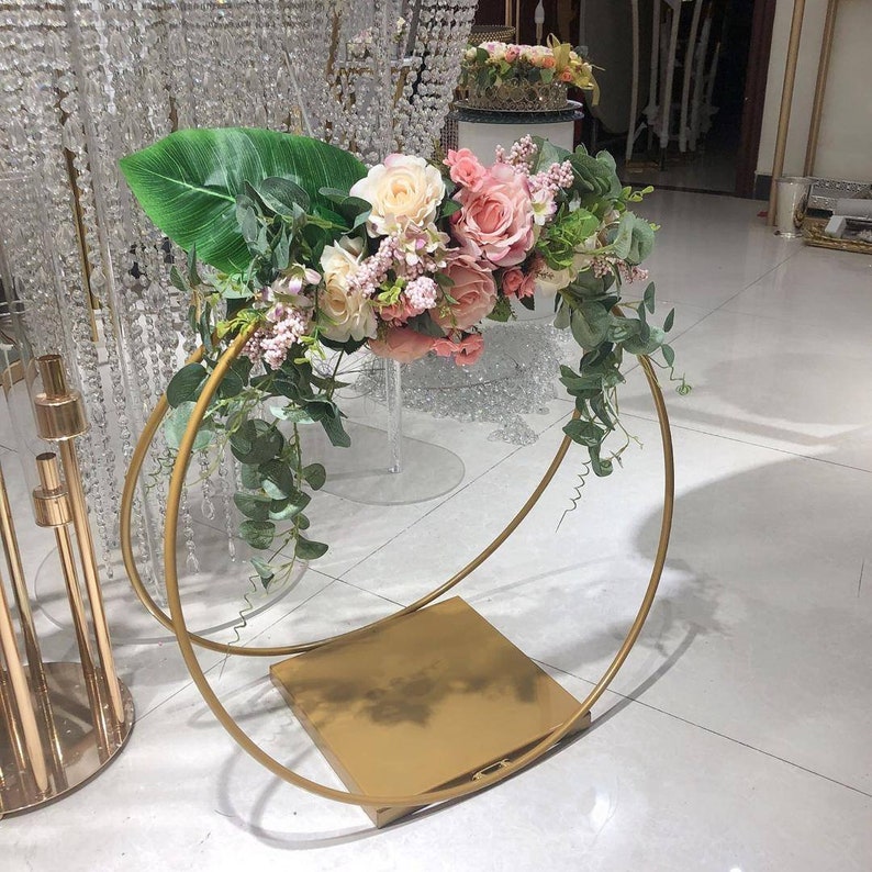 X2pcs 60cm dia Gold Hoop centerpiece/Wedding Floral Hoop / Etsy