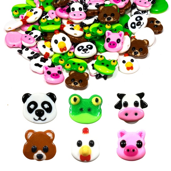 Animal Kandi Beads Combo | Choose from Cow, Pig, Chicken, Panda, Bear, Frog, or Variety Pack. Packs of 18, 30, 48, or 72 beads.