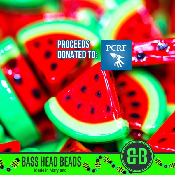 Watermelon Kandi Beads | Packs of 10, 25, or 50 beads. Proceeds Donated to the PCRF.