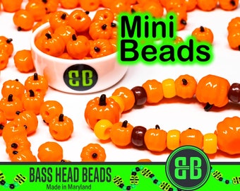 Mini Pumpkin Kandi Beads | Glossy Plastic Rave Charms