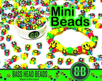 Mini Trippy Smiley Kandi Beads | Rave Festival Charms
