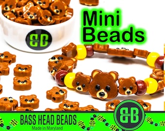 Mini Bear Kandi Beads | Glossy Plastic Rave Charms