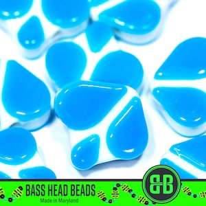 Water Emoji Kandi Beads | Packs of 1, 5, 10, 20, or 30 beads. EDM Music Festival + Rave Charms in Glossy, Colorful Plastic.