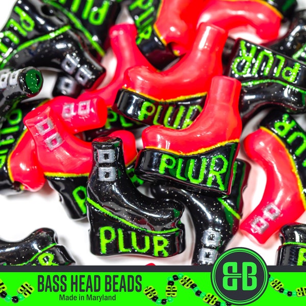 Platform Boots Kandi Beads | Packs of 6, 12, 24, 36, or 60 beads. 3D Printed EDM Beads in Glossy ABS Plastic