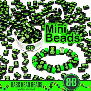 Mini Speaker Kandi Beads | Packs of 5, 10, 20, or 30 beads. Music Festival + Rave Charms in Glossy, Colorful Plastic.