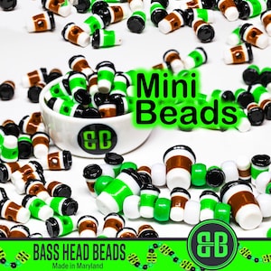 Mini Coffee Kandi Beads | Packs of 6, 10, 20, or 30 beads. Music Festival + Rave Charms in Glossy, Colorful Plastic.