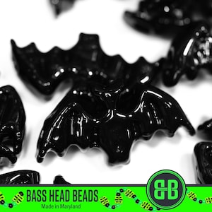 Bat Kandi Beads for Halloween Kandi | Packs of 5, 10, 20, 30, or 50 beads. 3D Printed Music Festival+Rave Charms in Glossy, Colorful Plastic