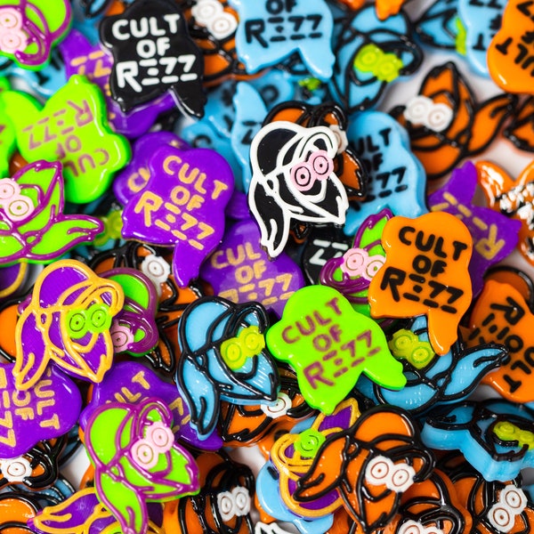 Rezz Kandi Beads | Choose from Purple + Gold, Black+White-PinkEyes, Green + Purple, Orange + Black, Blue + Black, or Variety Pack.