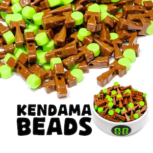 Kendama Kandi Beads | Packs of 5, 10, 20, or 30 beads. Music Festival + Rave Charms in Glossy, Colorful Plastic.