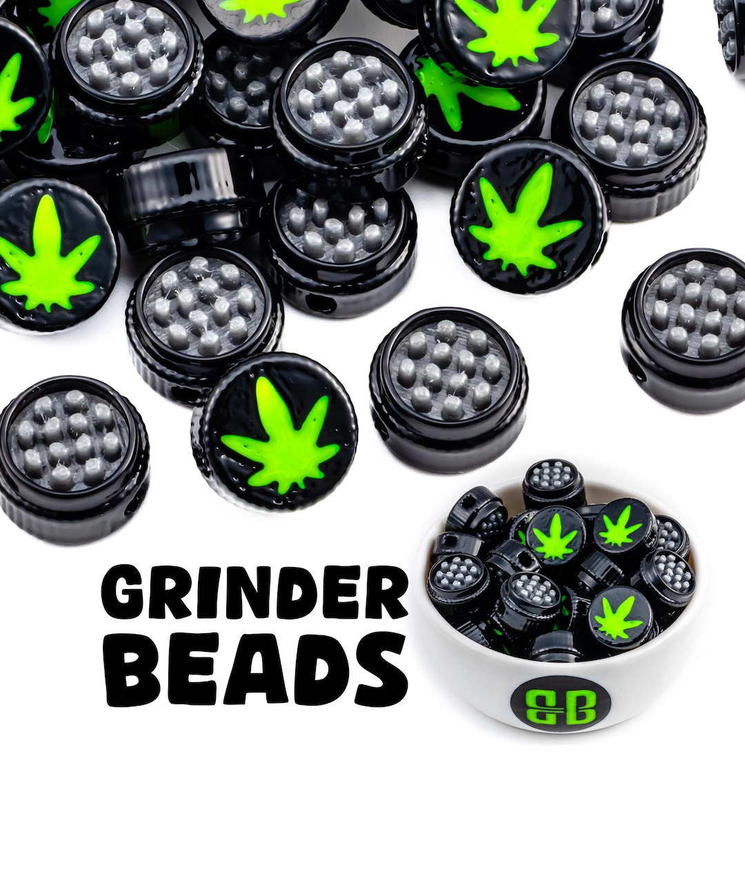 Teletech Grinder Rave Merch Leaf Grinder Kandi Beads | Rave Music Festival Charms - Etsy