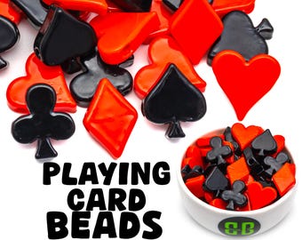 Card Suit Kandi Beads | Heart, Diamond, Spade, Club
