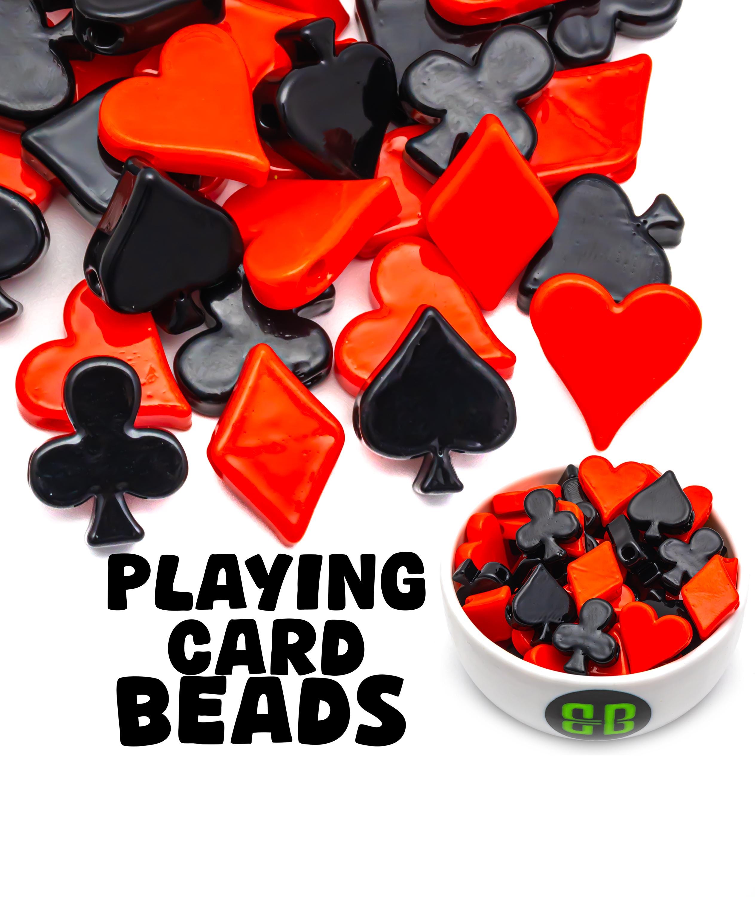 Card Suit Kandi Beads | Heart, Diamond, Spade, Club - Etsy