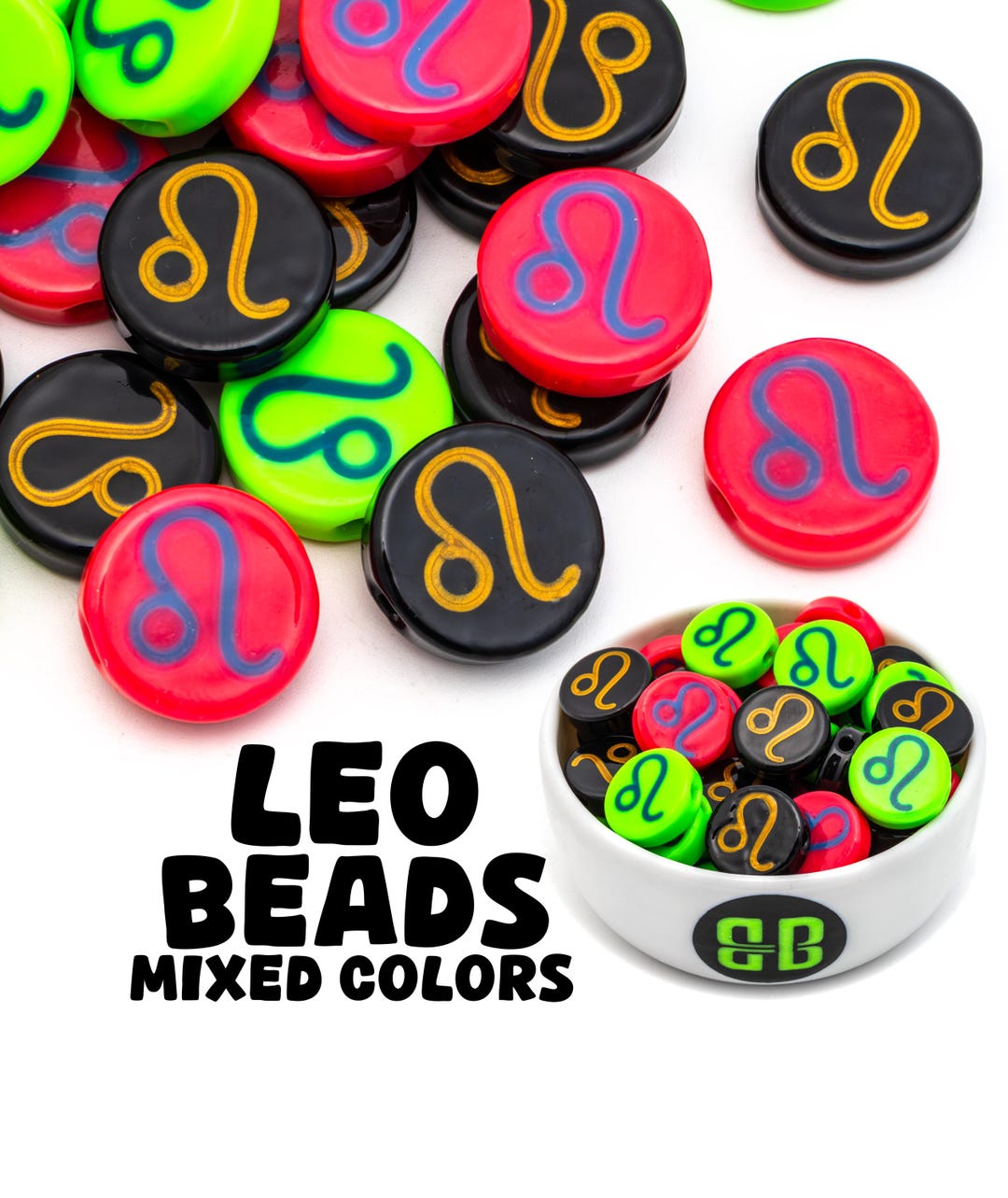 Leo The Raver Leo Zodiac Kandi Beads | Rave Music Festival Charms - Etsy