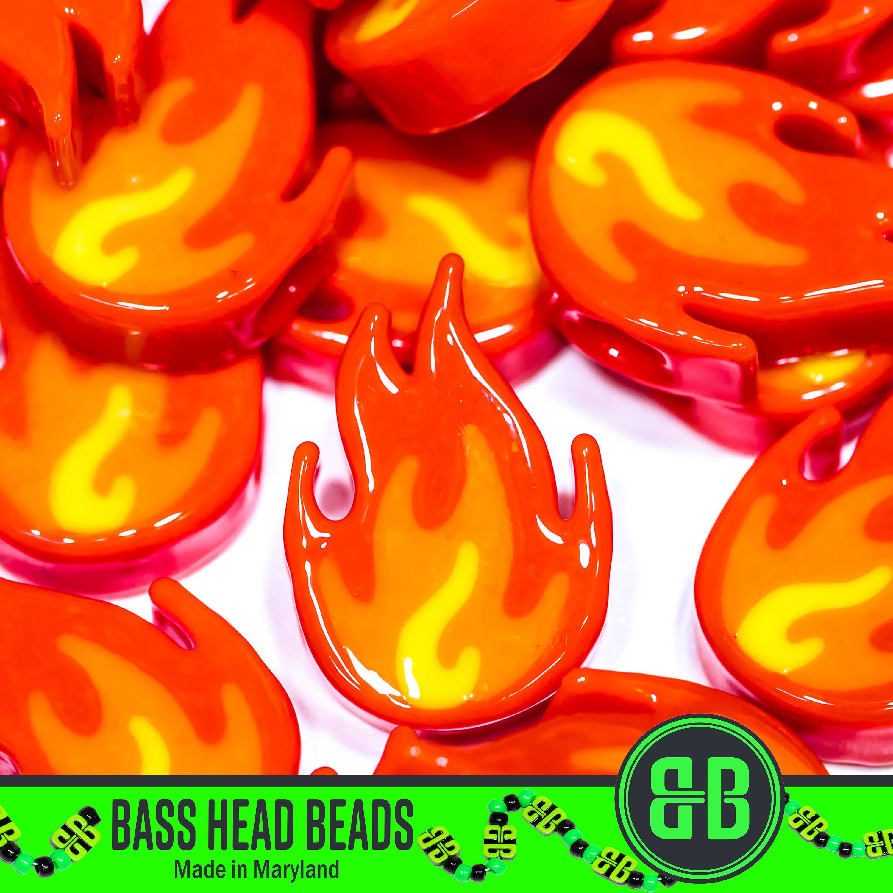 Fire Emoji Kandi Beads Packs of 5 10 20 or 30 Beads. 3D Printed Music Festival Rave Charms in Glossy Colorful Plastic Etsy