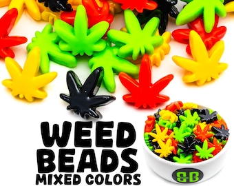 Multicolored Leaf Kandi Beads | Rave Charms