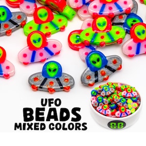 Alien UFO Kandi Perlen | Rave Kunststoffanhänger