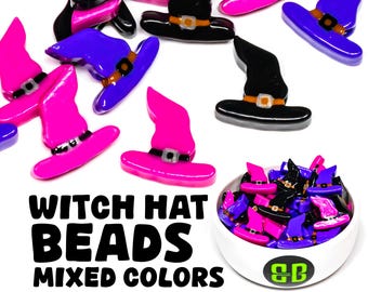 Witch Hat Kandi Beads | Colorful Plastic Rave Charms