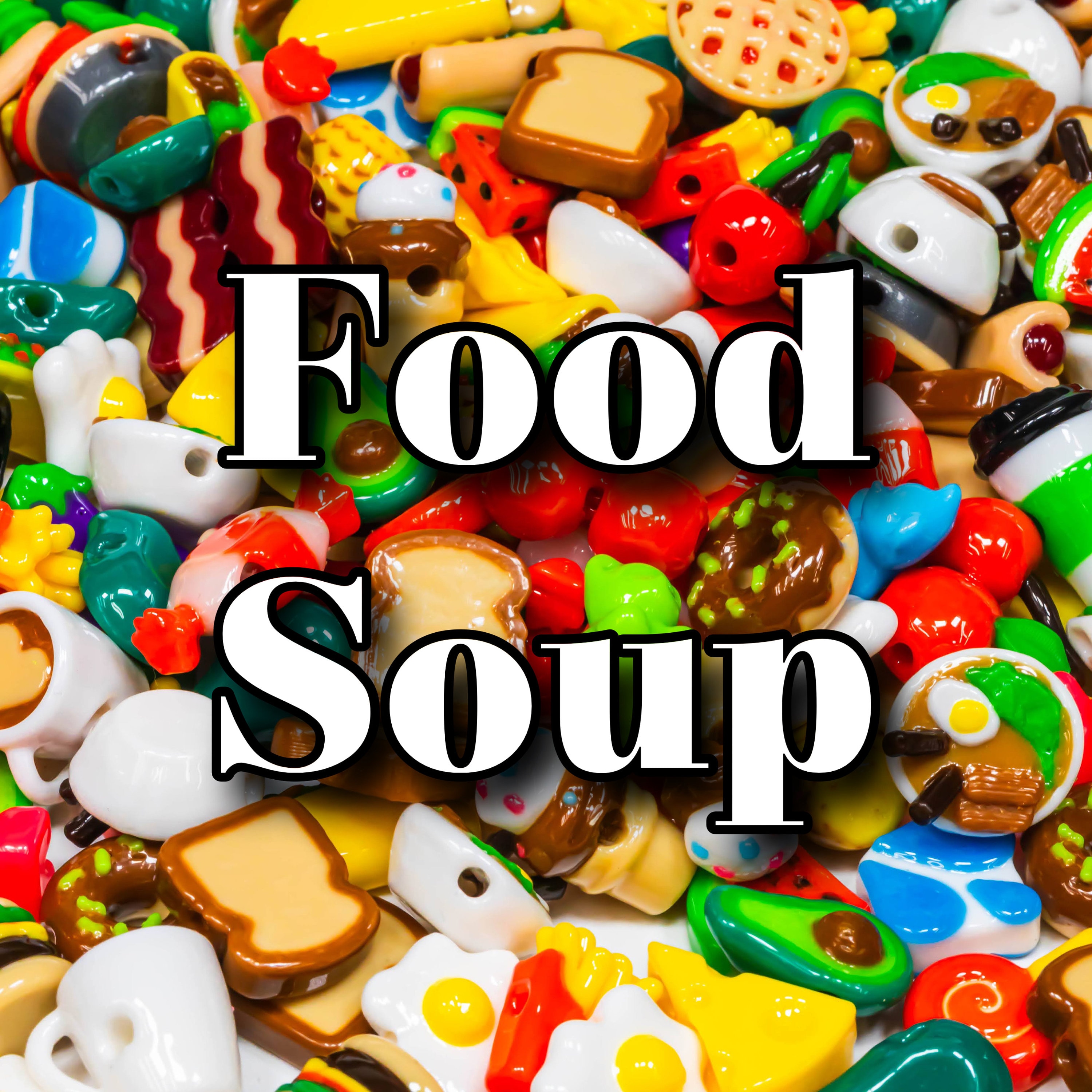 Essen Perlensuppe! Mischung von Food Kandi Perlen nach Gewicht. Wunderbare Tasche mit Bass Head Beads für Festival Schmuck (Nicht essbar, nicht essen)