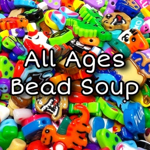 All Ages Bead Soup! Mixed Kandi Festival Rave Beads by Weight.