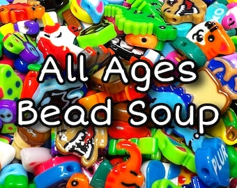 All Ages Bead Soup! Mixed Kandi Festival Rave Beads by Weight.