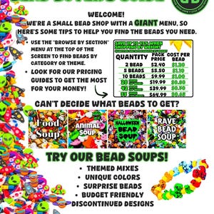 Rave Bead Soup! Mix of Rave Themed Kandi Beads by Weight. Grab Bag of Bass Head Beads for Festival Jewelry. image 8