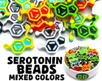 Serotonin Molecule Kandi Beads | Rave Jewelry Making