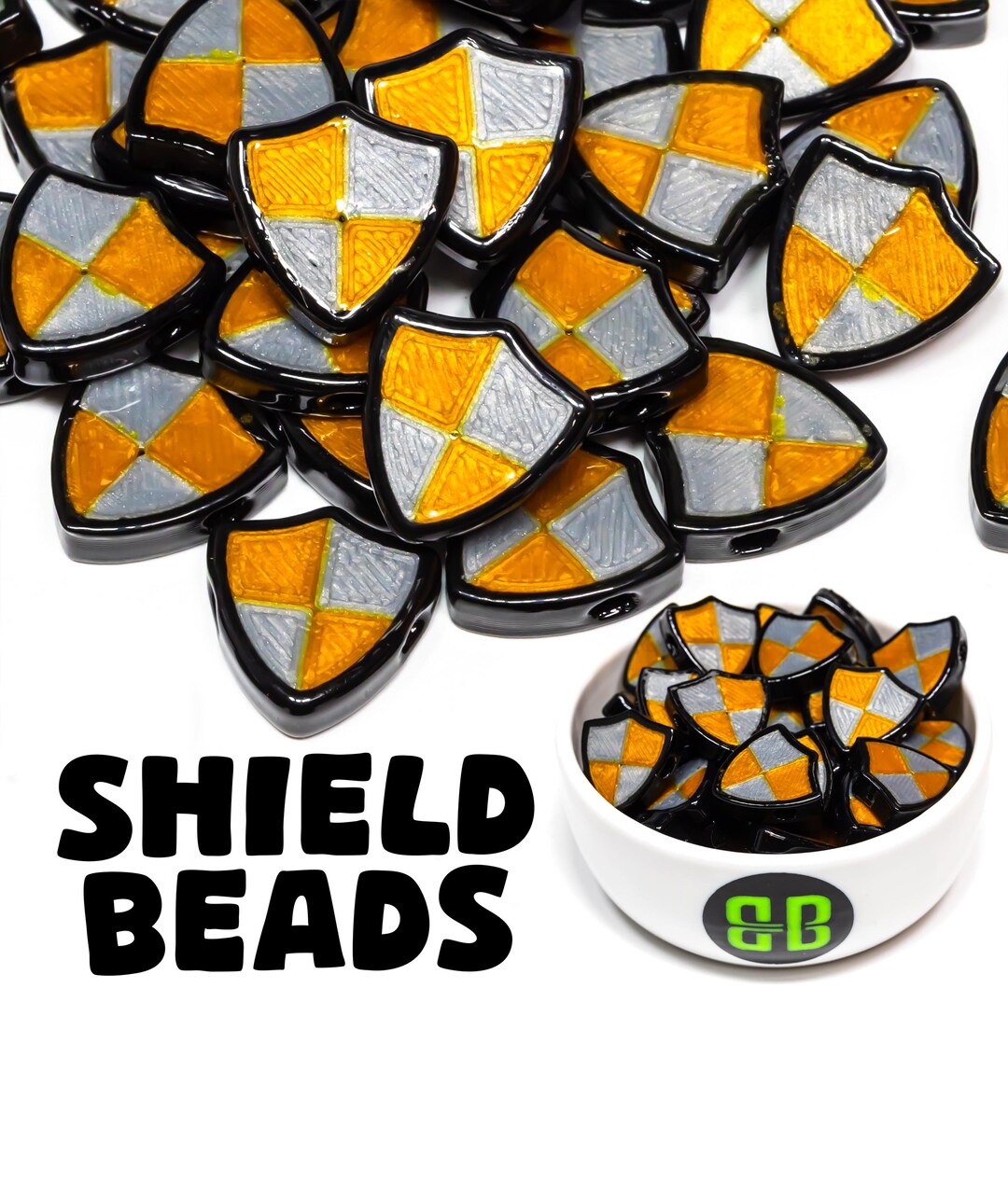 Plastic Rave Shield Beads | Colorful Plastic Rave Charms - Etsy