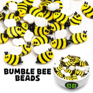 Bumblebee Kandi Beads | Rave Bracelet Charms