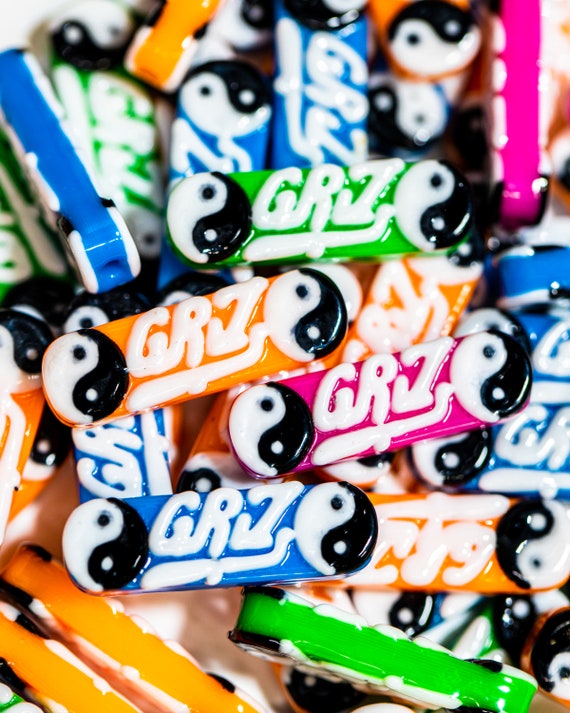 Griz Kandi Beads Choose From Blue, Green, Orange, Pink, or Variety Pack.  Packs of 12, 24, 36, or 60 Beads. 3D Printed EDM Festival Beads 