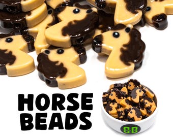 Horse Kandi Beads | Glossy Plastic Rave Charms