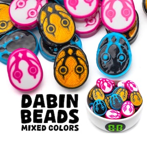 Dabin Kandi Beads | Choose from Pink + White, Black + Gold, Blue + Black, or Variety. 1, 3, 6, 12, 24, or 36 pcs