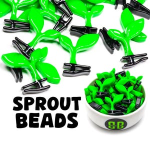 Sprout Clip Kandi Beads | Colorful Plastic Rave Charms
