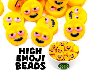High Emoji Kandi Beads | Music Festival Rave Plastic Charms