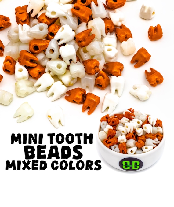 Mini Tooth Kandi Beads | Rave Music Festival Charms