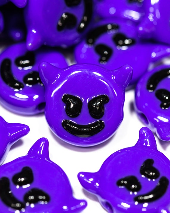 Stay Trippy Kandi Charms | Melted Smiley Face Charms | Unique Kandi Charms Black / 10